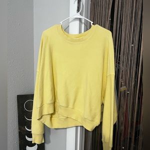 Yellow cropped sweater